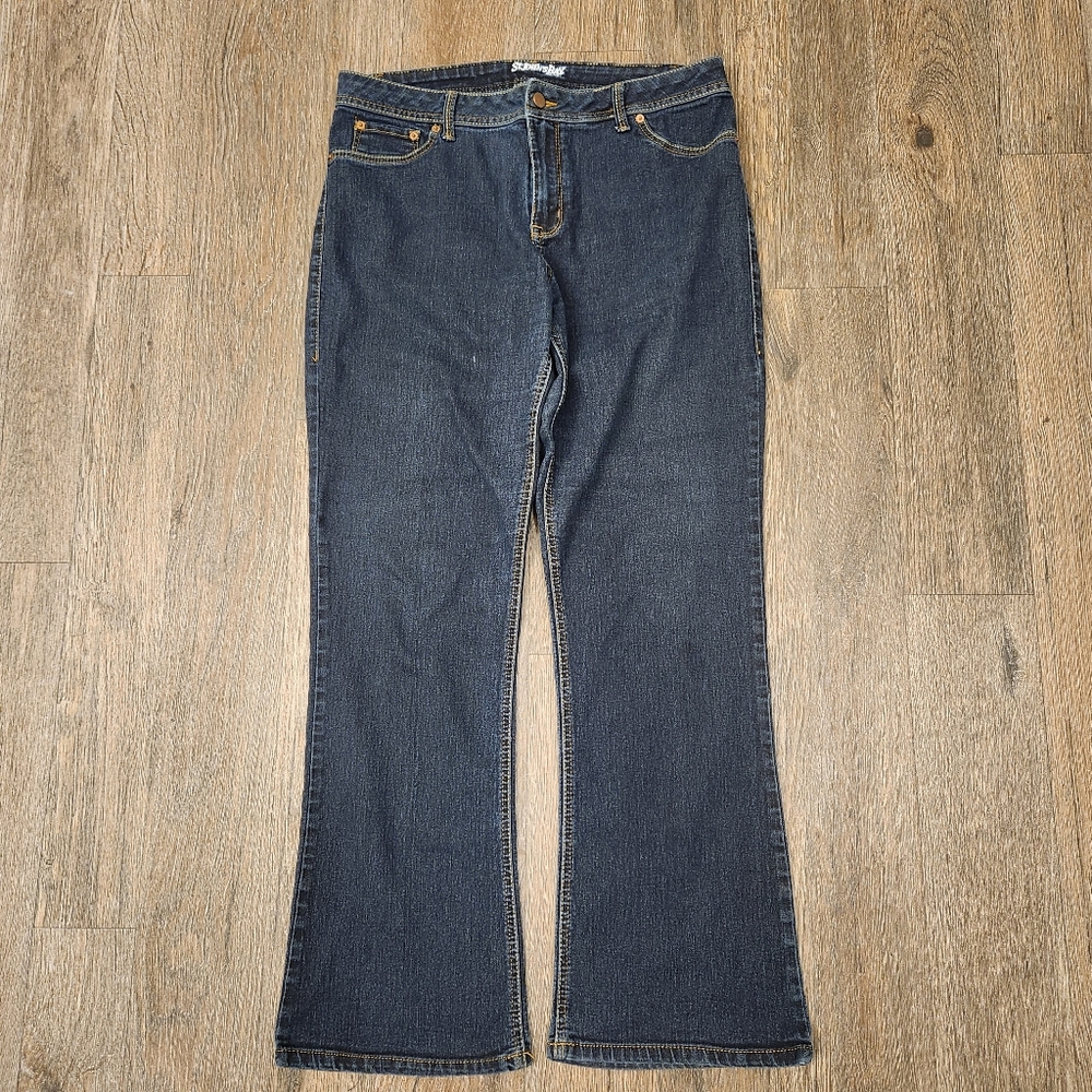 St. John's Bay Womens Size 14 Long Dark Wash Ladies Women's Jeans